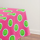 Pickleball Green Pickleballs Polka Dots Hot Pink Tischdecke (Beispiel)