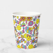 Pickleball Groovy, Retro 90er, Becher mit weißem P (Rechts)