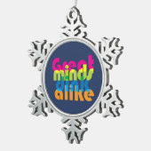 Pickleball Große Geister versinken gleich Schneeflocken Zinn-Ornament (Rechts)