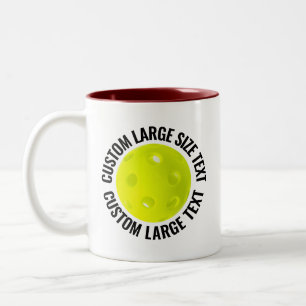 Pickleball & Große Schrift MAROON 11oz Benutzerdef Zweifarbige Tasse