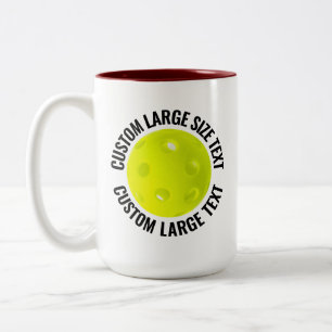 Pickleball & Große Schrift MAROON 15oz Individuell Zweifarbige Tasse