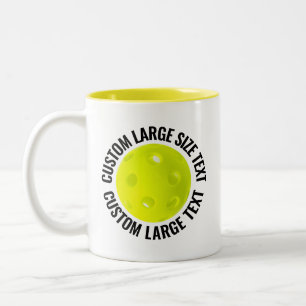 Pickleball & Großer Text GELB 325ml Custom Zweifarbige Tasse