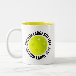 Pickleball & Großer Text GELB 325ml Custom Zweifarbige Tasse