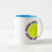 Pickleball & Großer Text HELLBLAU 325ml Custom Zweifarbige Tasse (VorderseiteRechts)