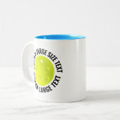 Pickleball & Großer Text HELLBLAU 325ml Custom Zweifarbige Tasse (Vorderseite Links)