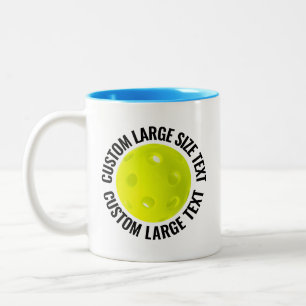 Pickleball & Großer Text HELLBLAU 325ml Custom Zweifarbige Tasse