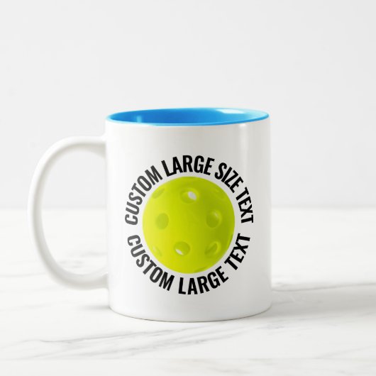 Pickleball & Großer Text HELLBLAU 325ml Custom Zweifarbige Tasse (Links)