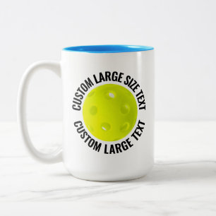 Pickleball & Großer Text HELLBLAU 425g Custom Zweifarbige Tasse