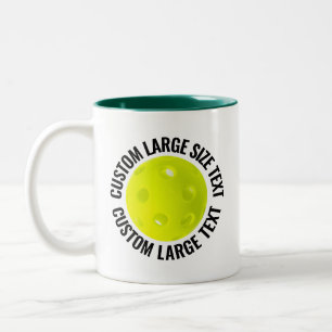 Pickleball & Großer Text JAGDGRÜN 325ml Custom Zweifarbige Tasse