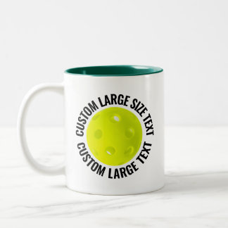 Pickleball & Großer Text JAGDGRÜN 325ml Custom Zweifarbige Tasse