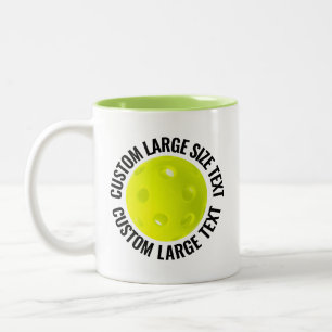 Pickleball & Großer Text LIME GRÜN 325ml Custom Zweifarbige Tasse