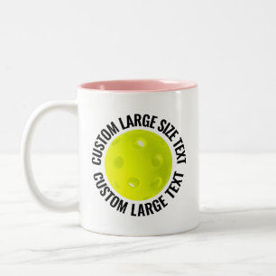 Pickleball & Großer Text PINK 325ml Custom Zweifarbige Tasse