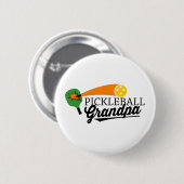 Pickleball Großvater Button (Vorne & Hinten)