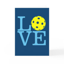 Pickleball-Grußkarte - ICH LIEBE Pickleball