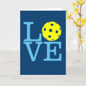 Pickleball Grußkarte - LIEBE Pickleball Karte (Gelbe Blume)
