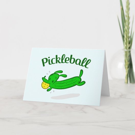 Pickleball Grußkarte - Pickle the Dog Karte (Vorderseite)