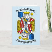 Pickleball Grußkarte - Pickleball King Karte (Vorderseite)
