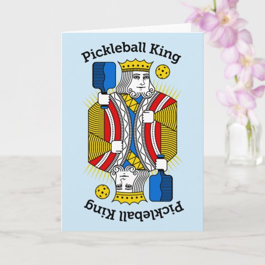 Pickleball Grußkarte - Pickleball King Karte (Orchidee)