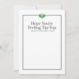 Pickleball Gute Besserung Karte | Marinegrün