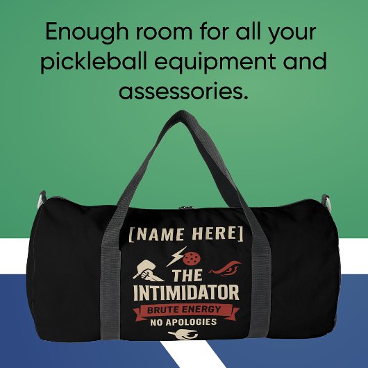 Pickleball Gym Bag Featuring The Intimidator Duffle Bag