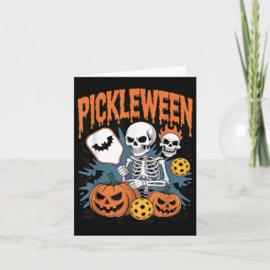 Pickleball Halloween für Männer Frauen Karte