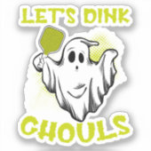 Pickleball Halloween Kostüm Pickleball Lover Tric Aufkleber (Vorderseite)