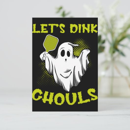 Pickleball Halloween Kostüm Pickleball Lover Tric Einladung (Stehend Vorderseite)