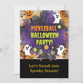 Pickleball-Halloween-Party Einladung (Vorderseite)