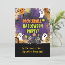 Pickleball-Halloween-Party Einladung