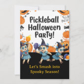 Pickleball-Halloween-Party Einladung (Vorderseite)