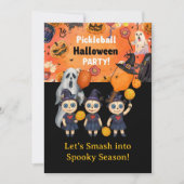 Pickleball-Halloween-Party Einladung (Vorderseite)