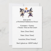 Pickleball-Halloween-Party Einladung (Rückseite)