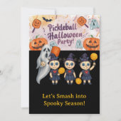 Pickleball-Halloween-Party Einladung (Vorderseite)