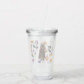 Pickleball-Halloween-Party für Katzenliebhaber Acryltrinkbecher (Rückseite)