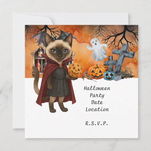 Pickleball-Halloween-Party für Katzenliebhaber Einladung (Vorderseite)