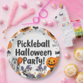 Pickleball-Halloween-Party mit Paddel und Ball Pappteller (Party)