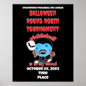 Pickleball Halloween-Party Round Robin Vampire Poster (Vorne)