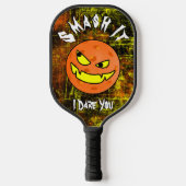 Pickleball Halloween Pumpkin Zerschlagt es Pickleball Schläger (Vorderseite)
