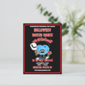 Pickleball Halloween Round Robin Party Vampire Einladungspostkarte (Stehend Vorderseite)