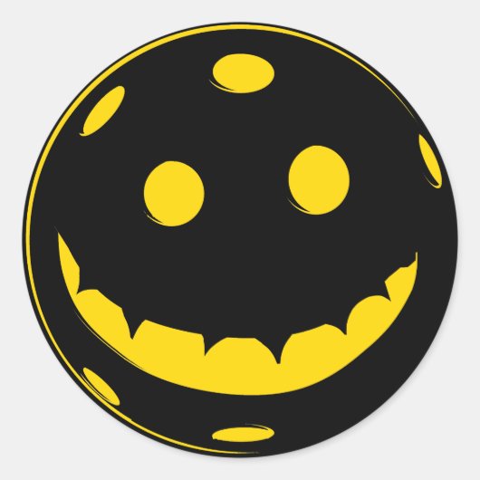 Pickleball Halloween Runder Aufkleber (Vorderseite)