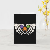 Pickleball Halloween Skeleton Hands Liebe Herzstüc Karte (Gelbe Blume)