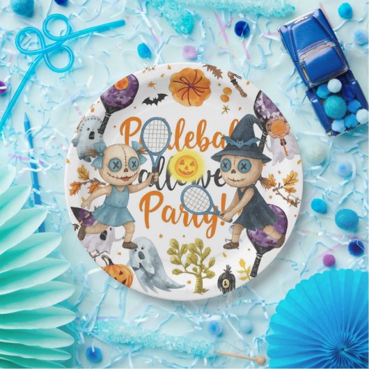 Pickleball Halloween zum Party Pappteller (Party)