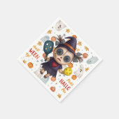 Pickleball Halloween zum Party Serviette (Ecke)