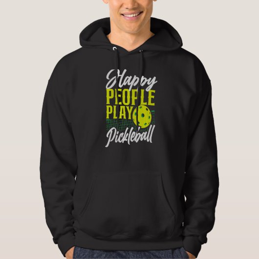 Pickleball Happall People Play Pickleball 1 Hoodie (Vorderseite)