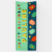 Pickleball Happy Birthday Banner (Vertikal)