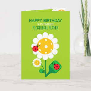 Pickleball Happy Birthday individuelle Karte