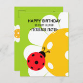 Pickleball Happy Birthday Niedlich Green individue Postkarte (Vorne/Hinten)