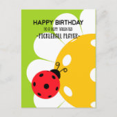 Pickleball Happy Birthday Niedlich Green individue Postkarte (Vorderseite)