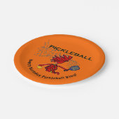 Pickleball Happy Birthday! Pappteller (Schrägansicht)