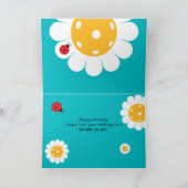 Pickleball Happy Birthday Türkis individuell anpas Karte (Innenseite)